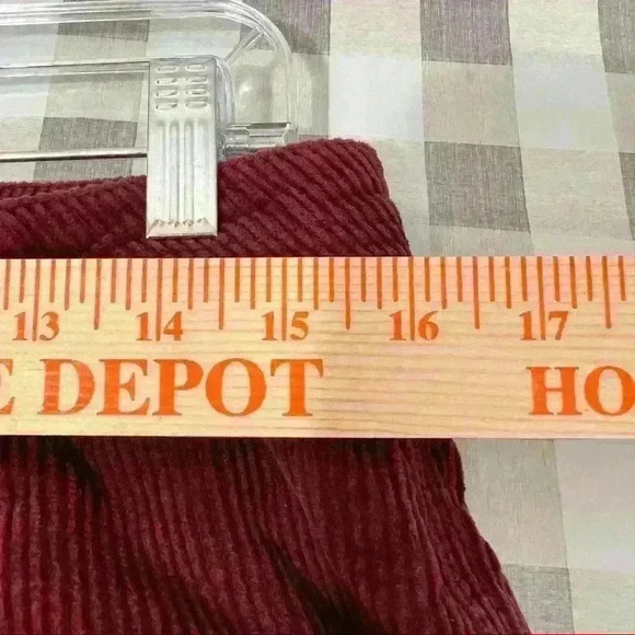 EMPYRE Relax Baggy Corduroy Pants 28 Burgundy Red Skateboard Y2K Inspire Hippie - Picture 6 of 11